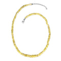 Zitronen Quarz Halskette, ca. 45 cm, 925 Silber ca. 129,00 ct
