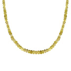 Zitronen Quarz Halskette, ca. 45 cm, 925 Silber ca. 129,00 ct