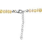 Zitronen Quarz Halskette, ca. 45 cm, 925 Silber ca. 129,00 ct