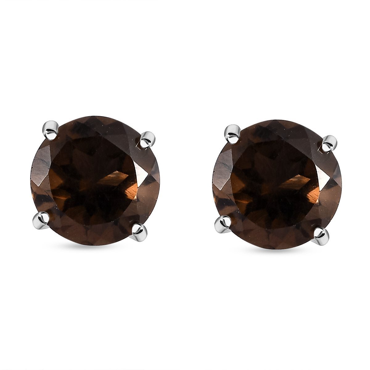 Rauchquarz Ohrringe, 925 Silber platiniert ca. 4,55 ct