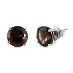 Rauchquarz Ohrringe, 925 Silber platiniert ca. 4,55 ct
