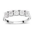 Weißer Diamant Ring, 925 Silber platiniert, (Größe 19.00), ca. 0.50 ct