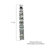 Alexandrit Creolen, 925 Silber platiniert ca. 1.39 ct