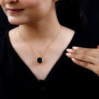 Rauchquarz und weißer Zirkon Anhänger, 925 Silber vergoldet ca. 12.11 ct