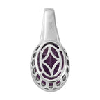Afrikanischer Amethyst und weißer Zirkon-Anhänger, 925 Silber platiniert ca. 9.01 ct