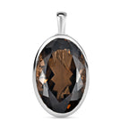 Rauchquarz Anhänger, 925 Silber platiniert ca. 45.12 ct