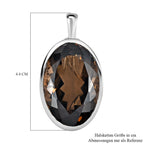 Rauchquarz Anhänger, 925 Silber platiniert ca. 45.12 ct
