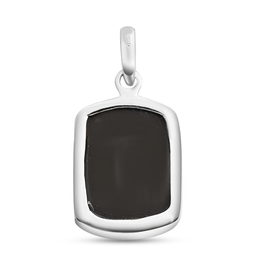 Schungit Anhänger, 925 Silber ca. 12.44 ct