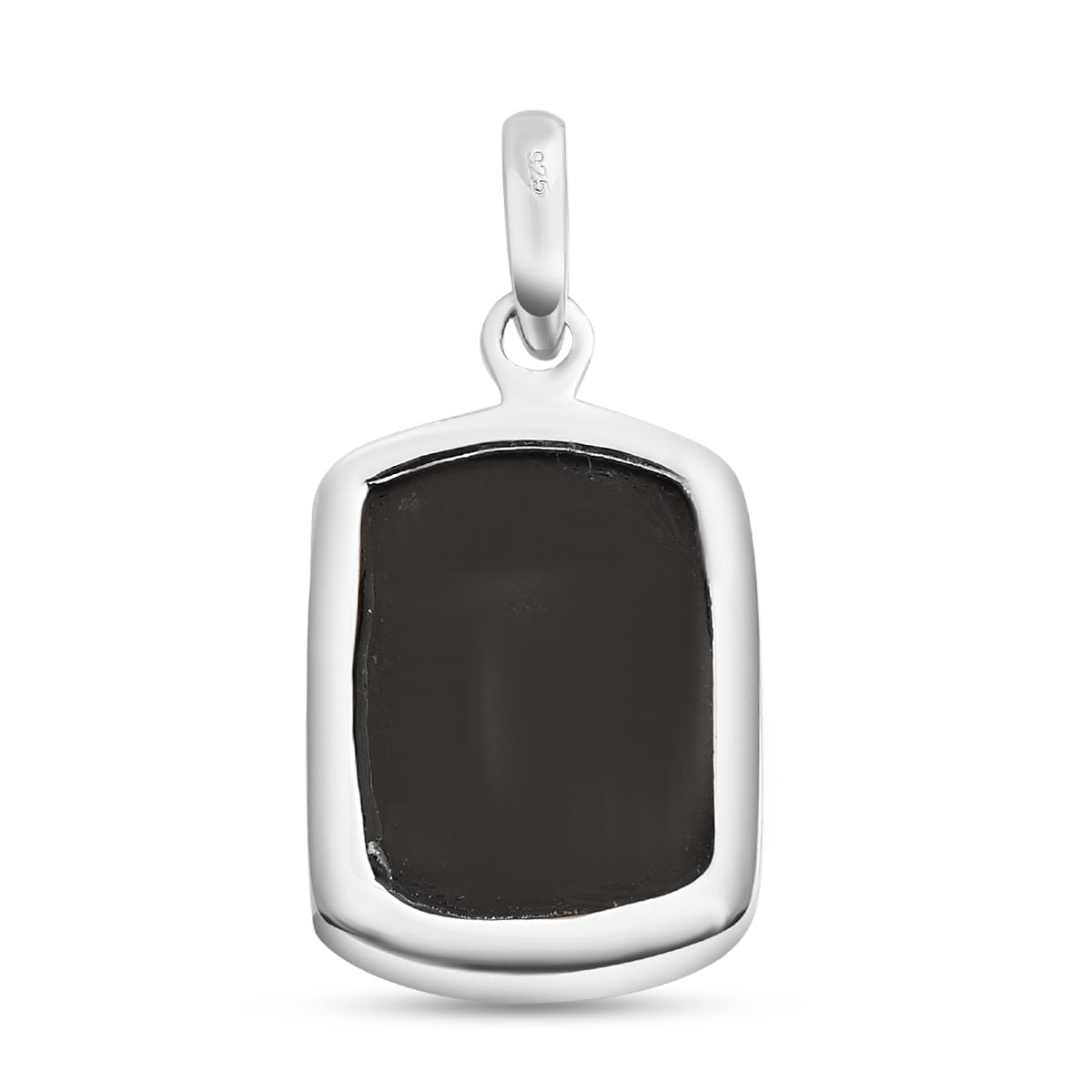 Schungit Anhänger, 925 Silber ca. 12.44 ct