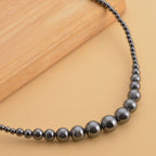 Hämatit Halskette, 50 cm, silberfarben ca. 325.00 ct
