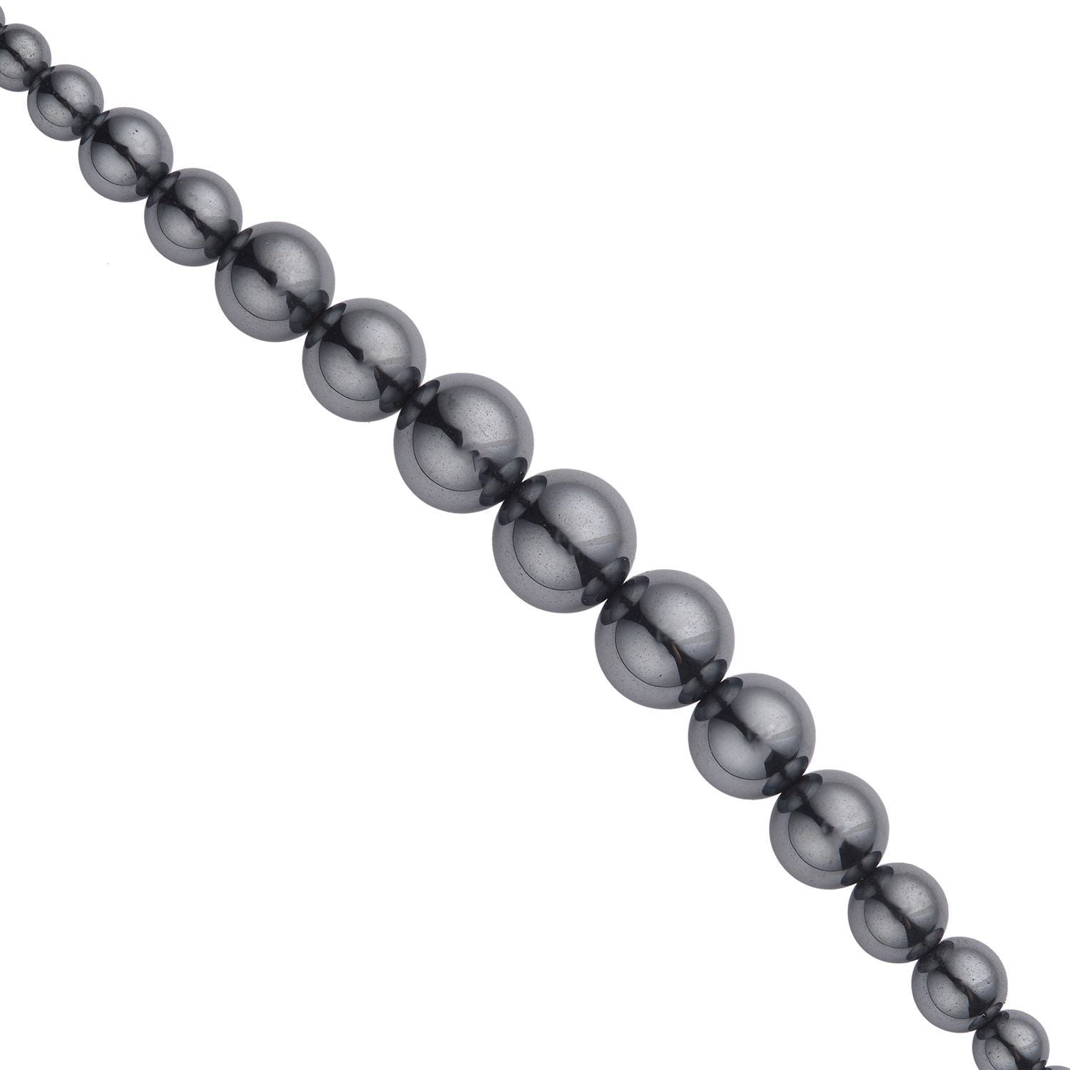 Hämatit Halskette, 50 cm, silberfarben ca. 325.00 ct