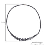 Hämatit Halskette, 50 cm, silberfarben ca. 325.00 ct