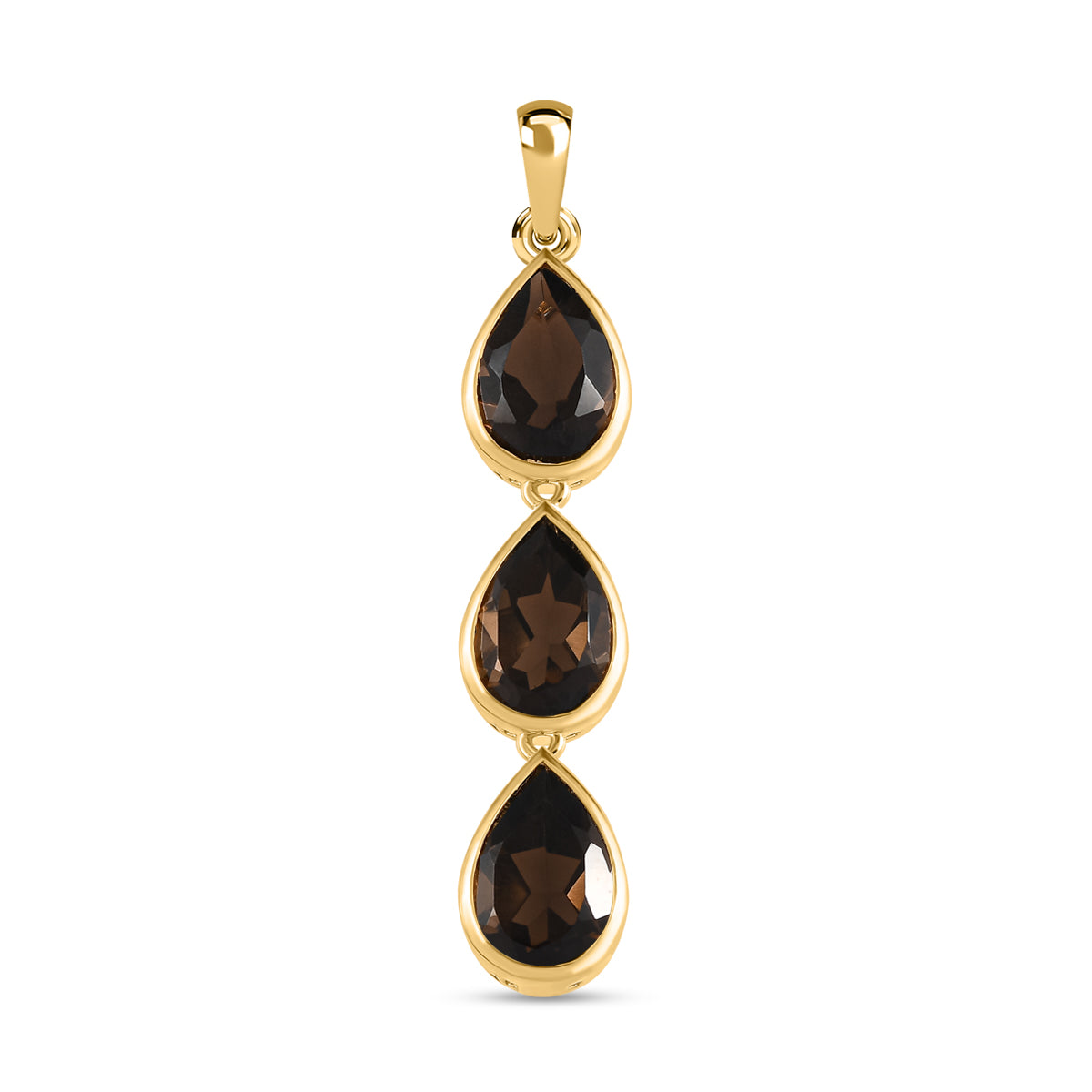 Rauchquarz Anhänger, 925 Silber vergoldet ca. 9,18 ct