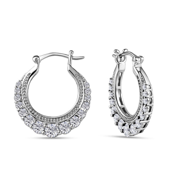 Mehrfarbig, Gelbe Zirkonia Ohrringe, Messing platiniert ca. 4.08 ct