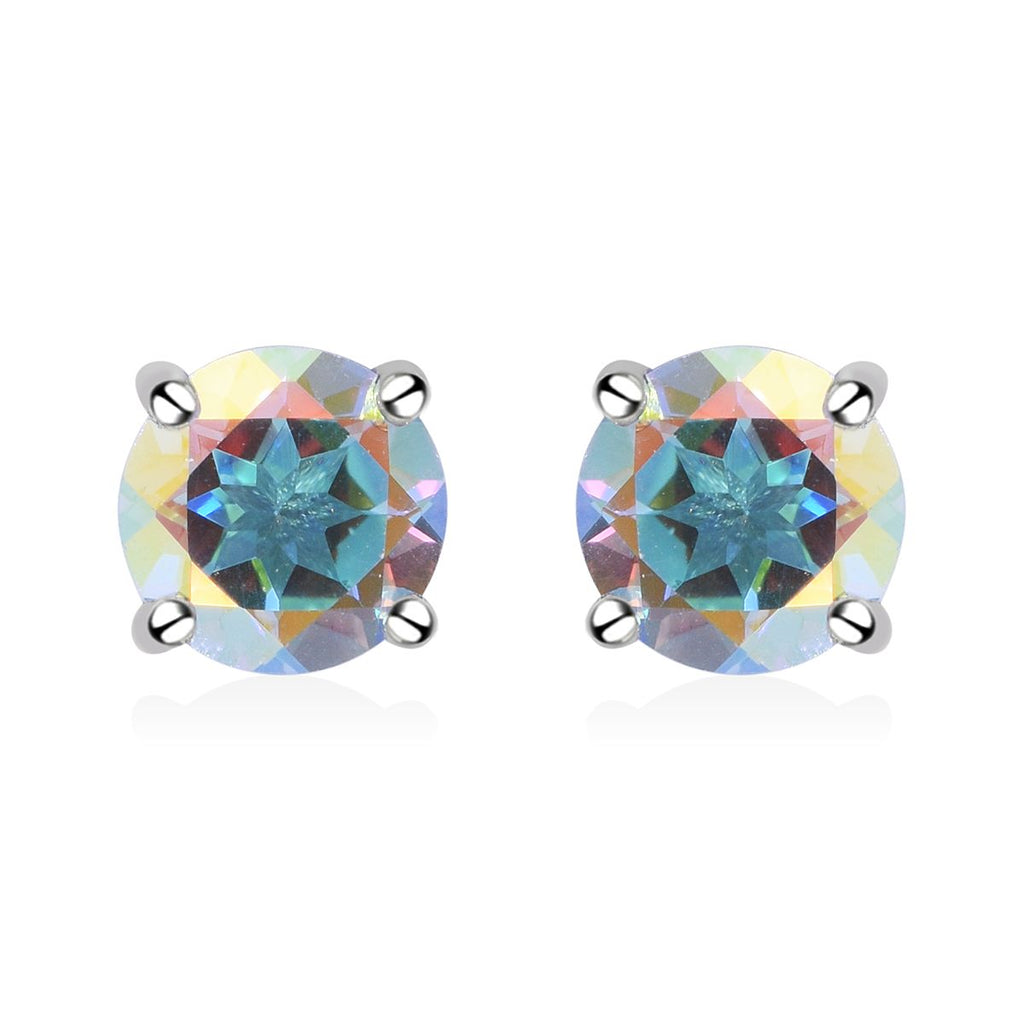 Merkur mystische Topas Ohrringe, 925 Silber platiniert ca. 1.96 ct