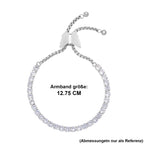 Weißes Zirkonia Armband, ca. 12.75 cm, Edelstahl ca. 15.00 ct