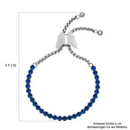 Blaues Zirkonia Armband, ca. 12.75 cm, Edelstahl ca. 15.00 ct