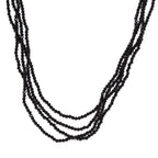 Thai Schwarze Spinell Halskette, 255 cm, ca. 217.50 ct