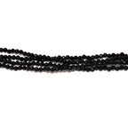 Thai Schwarze Spinell Halskette, 255 cm, ca. 217.50 ct