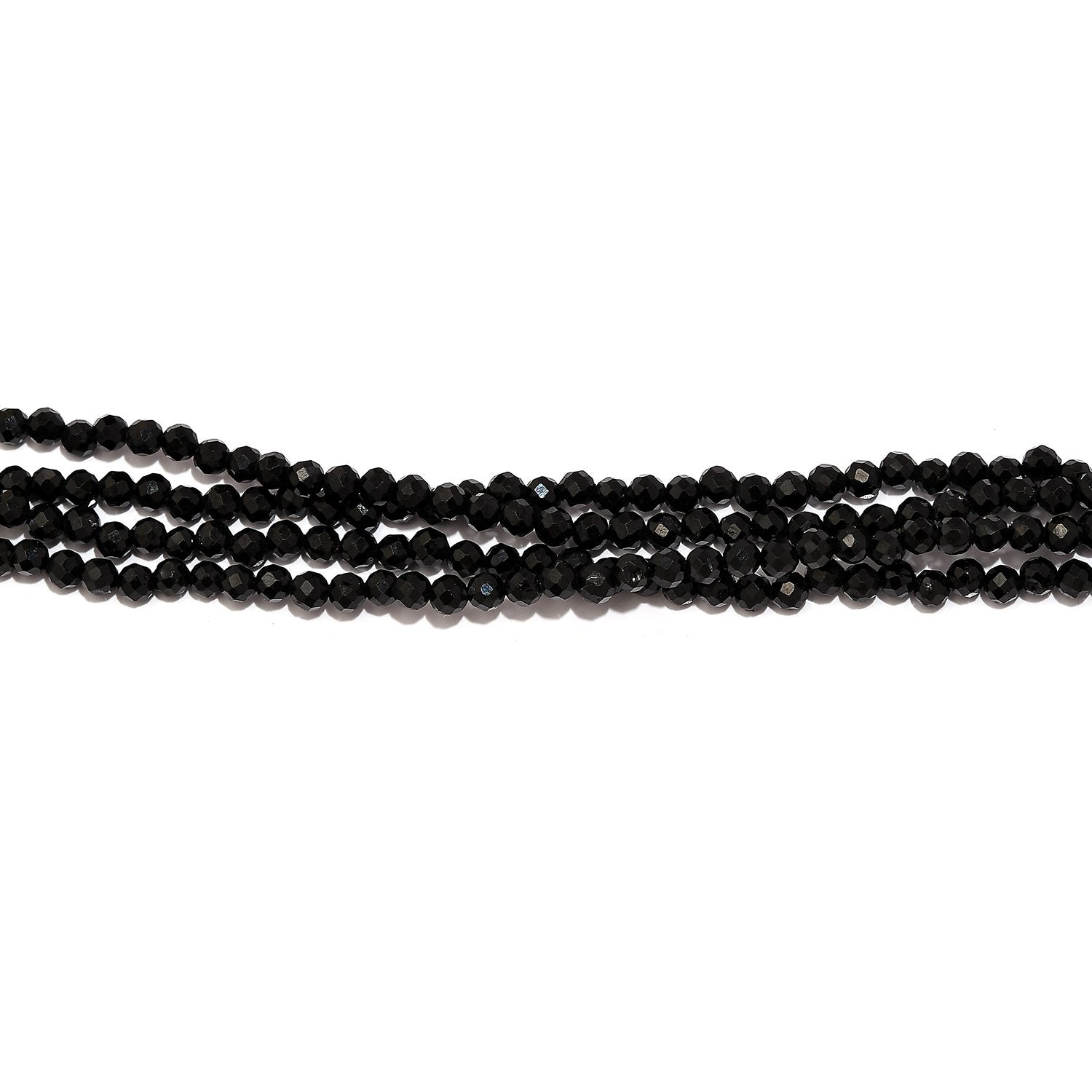 Thai Schwarze Spinell Halskette, 255 cm, ca. 217.50 ct