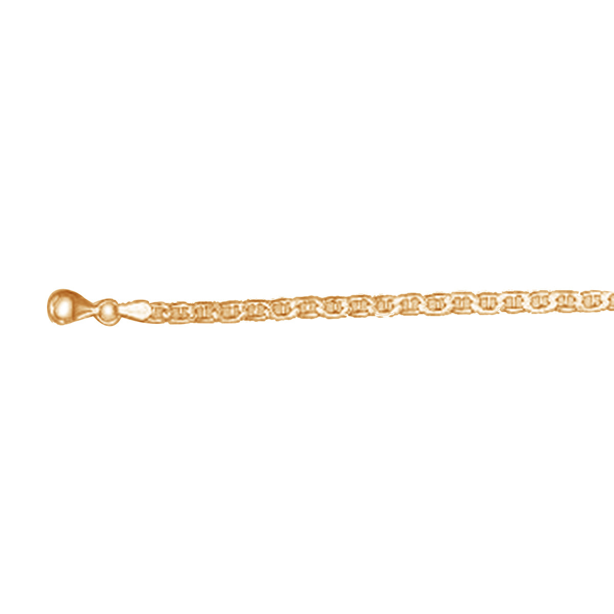 Italienisches Mariner-Armband, ca. 19 cm, 925 Silber vergoldet
