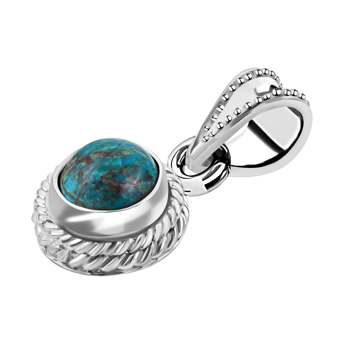 Royal Bali Kollektion - Chrysokoll Anhänger, 925 Silber ca. 4.60 ct