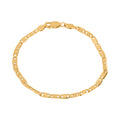Italienisches Valentino-Armband, ca. 19 cm, 925 Silber vergoldet ca. 3,52g