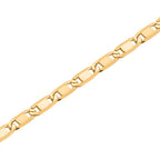 Italienisches Valentino-Armband, ca. 19 cm, 925 Silber vergoldet ca. 3,52g