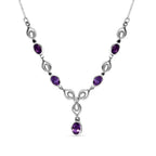 Afrikanisches Amethyst Collier, ca. 45 cm, Edelstahl, ca. 2.32 ct