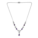 Afrikanisches Amethyst Collier, ca. 45 cm, Edelstahl, ca. 2.32 ct