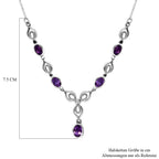 Afrikanisches Amethyst Collier, ca. 45 cm, Edelstahl, ca. 2.32 ct
