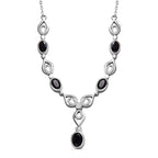 Schwarzes Spinell Collier, ca. 45 cm Edelstahl ca. 3.65 ct