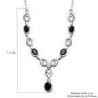 Schwarzes Spinell Collier, ca. 45 cm Edelstahl ca. 3.65 ct