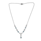 Himmelblaues Topas Collier, ca. 45 cm Edelstahl ca. 3,56 ct