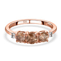 Natürlicher Champagner Diamant, SGL zertifiziert-Ring, 585 Roségold (Größe 20.00) ca. 1.00 ct