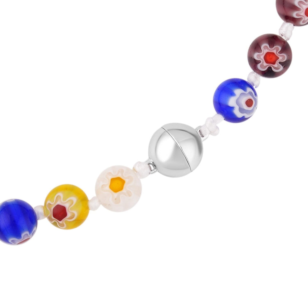 Murano Stil-Glasperlen Design, Halskette, ca. 50 cm, Mehrfarbig