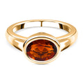 Kirsch Citrin Ring, 925 Silber Gelbgold Vermeil (Größe 17.00) ca. 1.66 ct