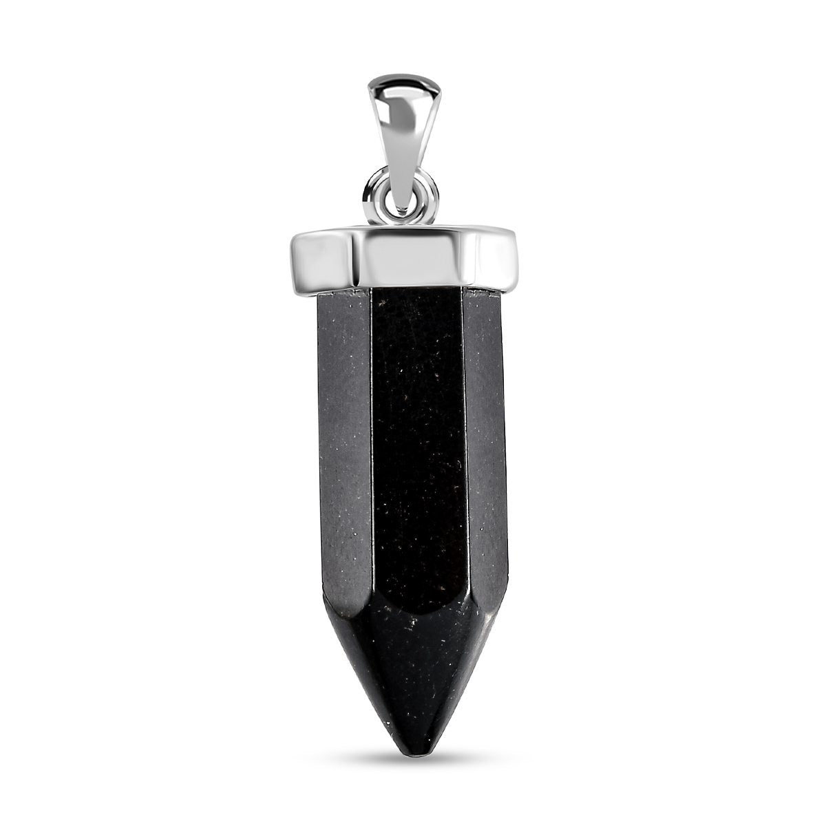 Schwarzer Turmalin Anhänger, 925 Silber ca. 16.76 ct