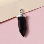 Schwarzer Turmalin Anhänger, 925 Silber ca. 16.76 ct