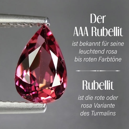 AAA Rubellit und weißer Diamant Ring, 585 Gold (Größe 19.00) ca. 1.41 ct