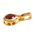 Kirsche Citrin Anhänger, 925 Silber vergoldet ca. 0.81 ct