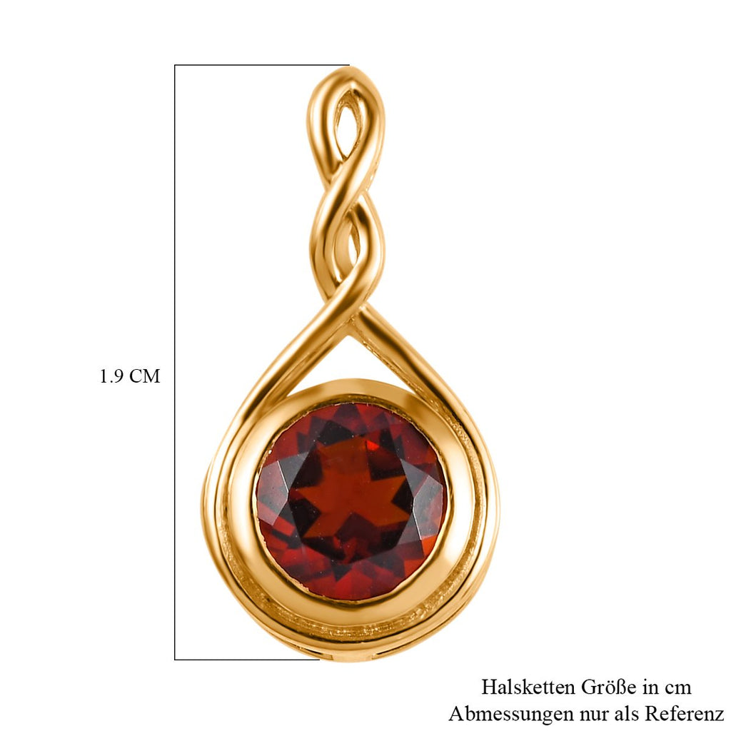 Kirsche Citrin Anhänger, 925 Silber vergoldet ca. 0.81 ct