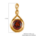 Kirsche Citrin Anhänger, 925 Silber vergoldet ca. 0.81 ct