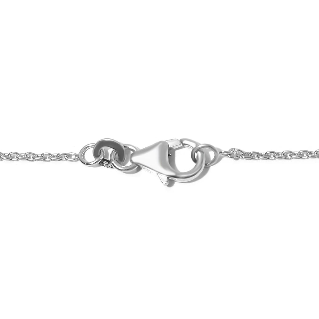 Natürliches Mosambik Granat Collier, ca. 45 cm, 925 Silber platiniert ca. 6.87 ct