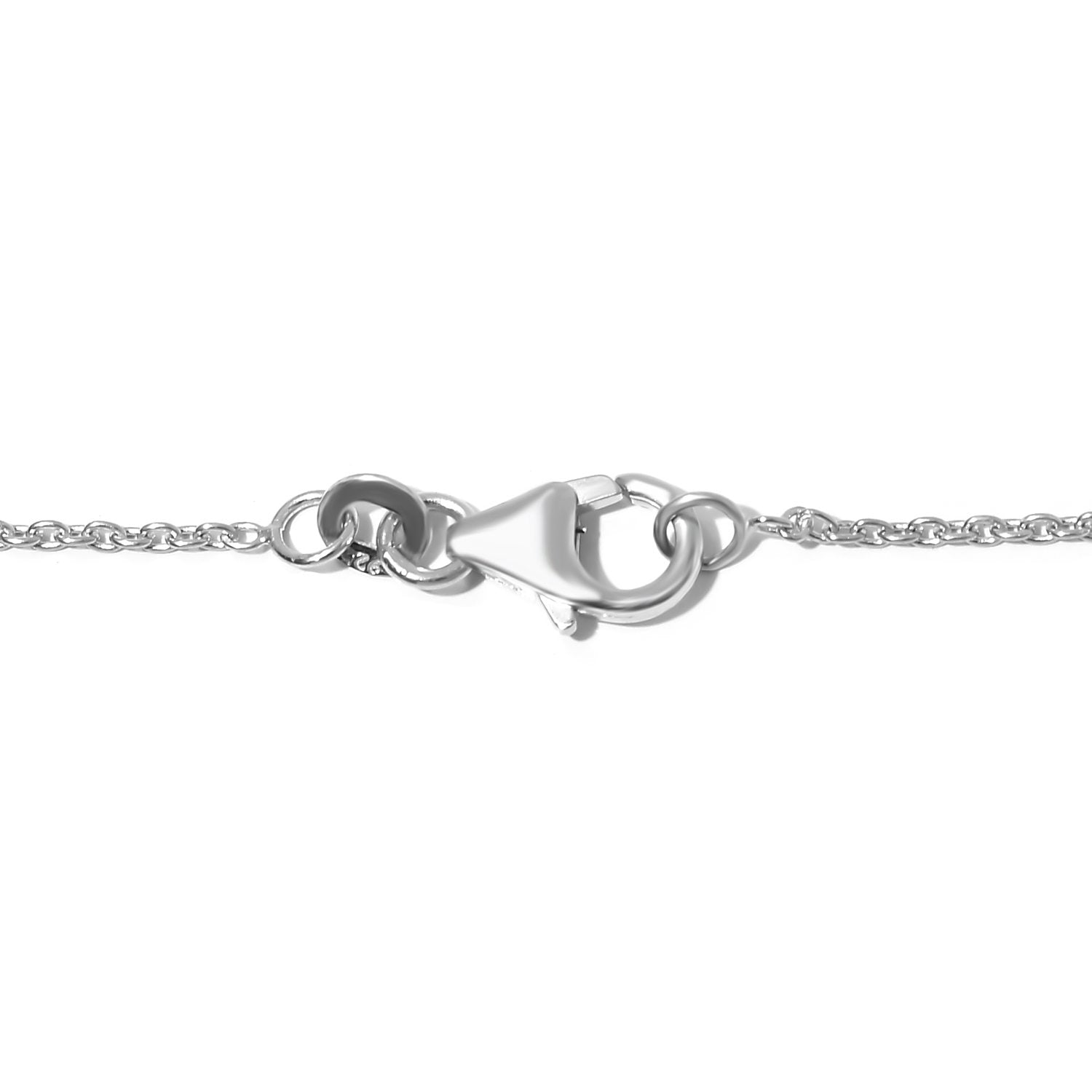 Natürliches Mosambik Granat Collier, ca. 45 cm, 925 Silber platiniert ca. 6.87 ct