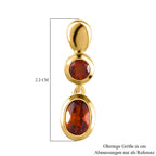 Kirsch Citrin Ohrringe, 925 Silber vergoldet ca. 2.03 ct