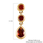 Kirsch Citrin Ohrringe, 925 Silber vergoldet ca. 1.86 ct