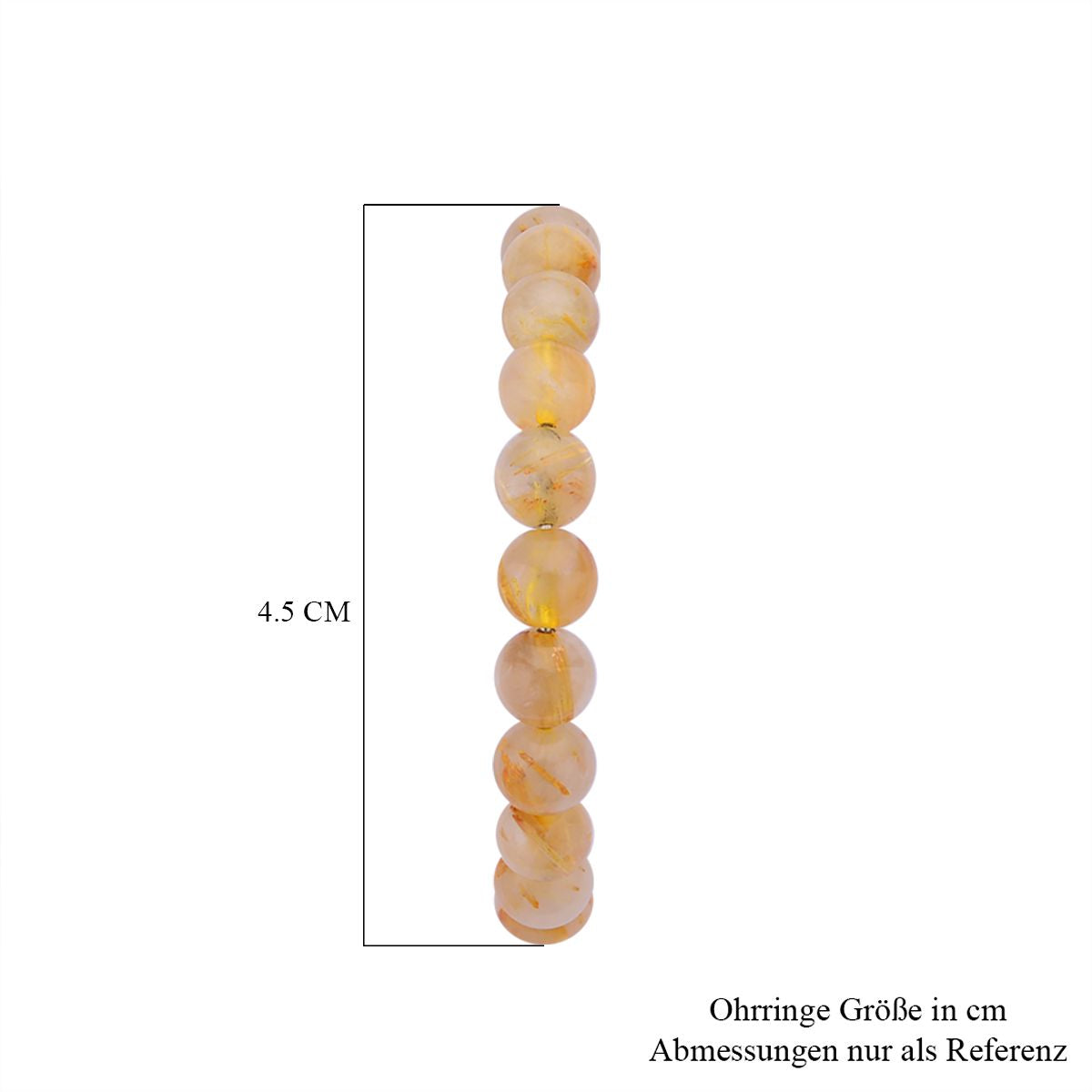 Rutilquarz Creolen, 316L Edelstahl ca. 50.00 ct