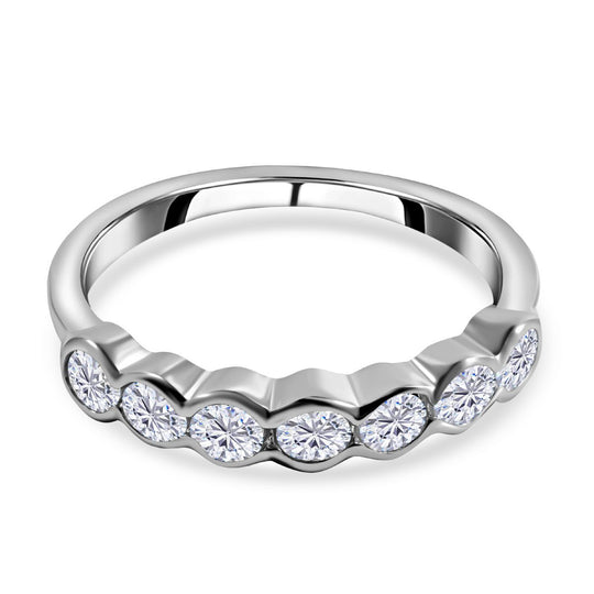 Lustro Stella - Weißer Zirkonia-Ring, 925 Silber (Größe 19.00) ca. 0.32 ct