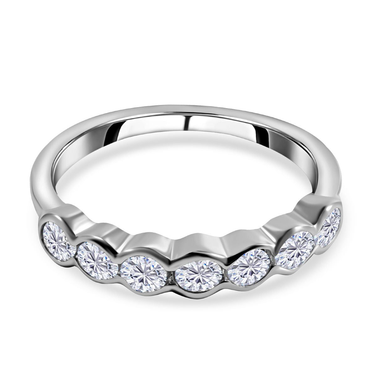 Lustro Stella - Weißer Zirkonia-Ring, 925 Silber (Größe 19.00) ca. 0.32 ct